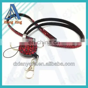 Fashion Bling Bling Rhinstone Studded Retractable Rhinestone Lanyard thumbnail-5
