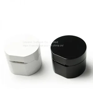 Watch Box Wooden Paint Craft Watch Gift Box Round Velvet Pillow Glossy Surface thumbnail-2