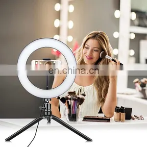 6 8 10 12 14 Inch Desktop LED Ring Light With Tripod Stand For Tiktok YouTube Video Live Broadcast thumbnail-2