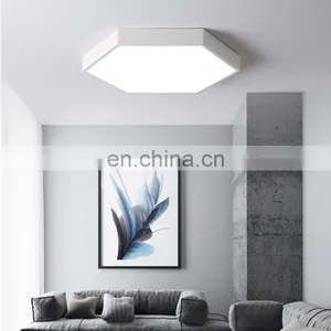 Modern Creative Geometric Wrought Iron Remote Control Ceiling Lamps thumbnail-5