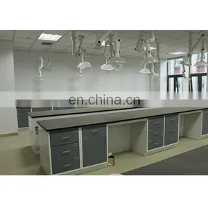 Microbiology Lab Table Metal Work Bench With Underneath Cabinets thumbnail-1