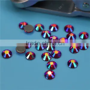 High Quality Siam ab Colour Non Hotfix Motif Designs Rhinestone Girl Dress Garment Accessories thumbnail-3