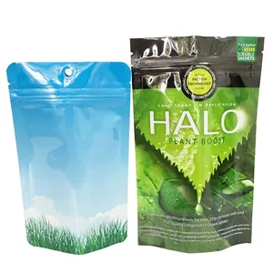 Stand up Foil Zip Top Custom Printed Biodegradable Food Grade Mylar Bag thumbnail-4
