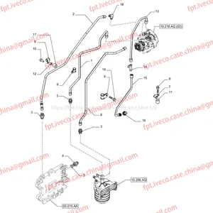 FPT IVECO CASE Cursor9 F2CFE614A*B041/F2CGE614F*V004 5802431166 Low Pressure Pipe5801625122 thumbnail-1