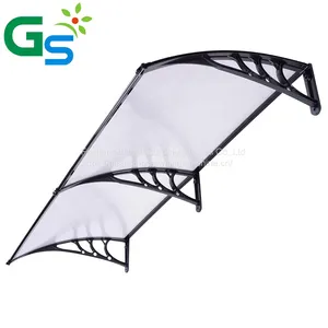 Strong Plastic Bracket UV-protective Polycarbonate Hollow Sheet Window Awning in Factory Price thumbnail-1