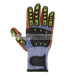 Finger Protector Protective HPPE Nitrile Coated Cut Resistant Level 5 Working Hands Impact Safety Gloves thumbnail-5