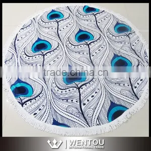 Round Shape Woven Technics Tassel Round Beach Towel Quality Choice thumbnail-3