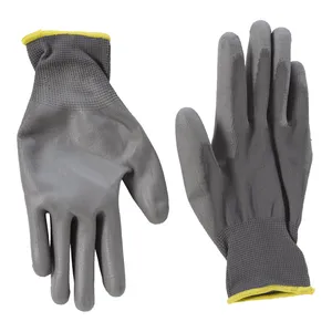 China Factory Wholesale 13G Nylon Liner Polyurethane Dipped PU Coated Work Gloves thumbnail-3