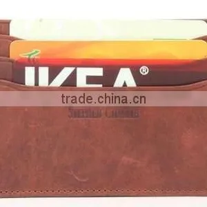 Supply the 6 Credit Card's Leather Card Holder With Italian Leather 100% Handmade thumbnail-1