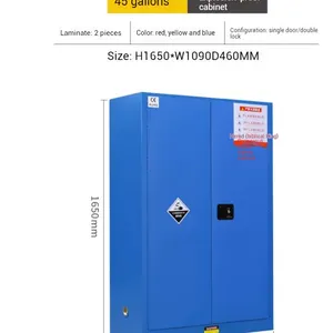 12 Gallon Hazardous Material Storage Cabinet With Double-layer Fire Structure and Air Vents for Hospital Administrative Areas and Clinics thumbnail-4