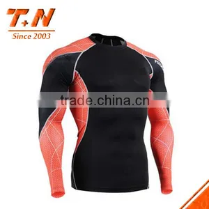 Long Sleeve Great Quality Design Custom Sublimation MMA Rash Guards With High Stretch Lycra Spandex UV 50+ Protection thumbnail-1