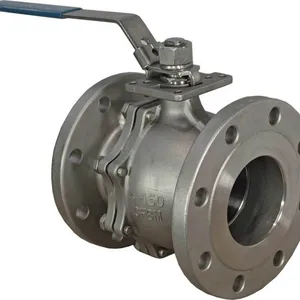 ANSI API Ball Valve Two Hemisphere SS304 SS316 CF8 CF8M High Platform Flange 2 Piece Ball Valve Industrial Pipeline Valve thumbnail-5