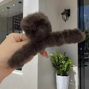 Fluffy Fur Hair Claw Clip thumbnail-2