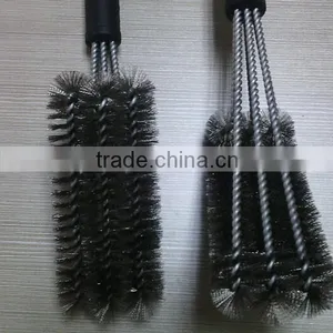 Best Selling 3 Sided 18' Stainless Steel Wire BBQ Grill Brush Barbecue Grill Brush Long Handle Steel Wire Brush Cheap thumbnail-6