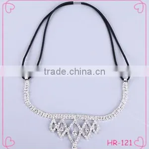Lasted Designs Fancy Clean Crown Crystal Headbands For Wedding Bridal Hair Accessories thumbnail-1