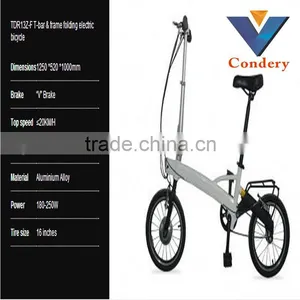 Newest 16 Inches Electric Folding Bicycle With Lithium Battery thumbnail-1