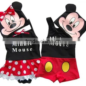 2015 Fashion Kids Swimsuit Lovely Mickey and Minnie Designs for Girls and Boys. Kids Swimwear,chidlren Swimsuit thumbnail-1