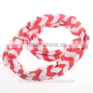 Wholesale Lady Fashion Polyester Circle Loop Cheveron Infinity Scarf thumbnail-5