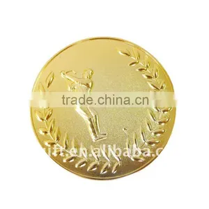 Sport Golf With Gold Finish Metal Medal thumbnail-1