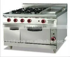Commercial Gas 6-Burners Ranges With Gas Oven,Cabinet GH-997A thumbnail-1