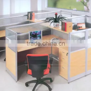 Wooden Office Cubicle Workstation Tables for 4 Person (SZ-WSB377) thumbnail-4