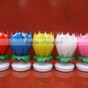 Lotus(flower) Birthday Music Candle thumbnail-1