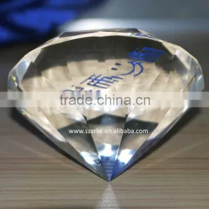 Wholesale Crystal Diamond Paper Weight With Printed Logo,acrylic Diamond Shape Paperweight,crystal Decoration thumbnail-2