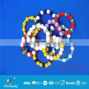 Wholesale Fashion Personalised Food Grade Soft Silicone Bead Bracelet thumbnail-4