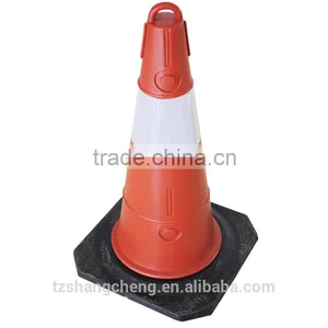 750mm Popular Rubber Base Red PE Traffic Cone thumbnail-2