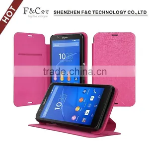 Hot Selling Products Smartphone Case Slim pu Cover for Sony Xperia E4G thumbnail-1