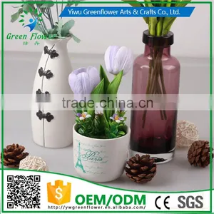 2016 Wholesale Multicolor Latex Artificial PU Flowers Tulip Bonsai Real Touch Bouquet Wedding Bridal Decor Display Flower thumbnail-2