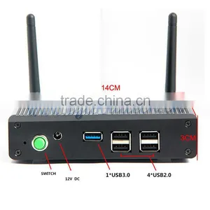 Bay Trail Fanless Barebone PC Mini Nuc Computer Intel Celeron Dual Core N2810 HTPC 1080P Kodi Windows Android thumbnail-2