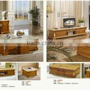Living Room Furniture Design Tea Table With Marble Top thumbnail-3