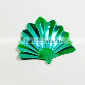 Hot Sale Popular Green Color Fan-shaped Sequin for Table Cloth Weddings thumbnail-2