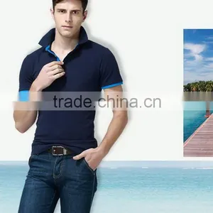 New New Coming Striped Men's Two Color Polo Shirts thumbnail-2
