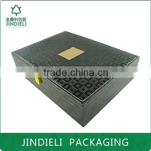 Fashion Design Black Leather Cosmetic Gift Set Box thumbnail-2