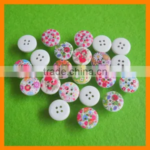 Various Flower Shapes Wood Button Wholesale thumbnail-1