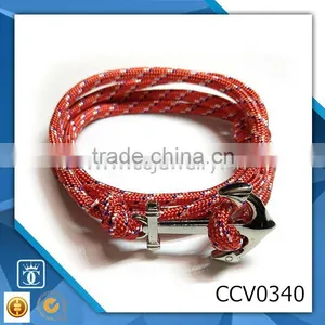 Drilling Anchor Bracelet Fashion Bracelets 2016 Jewellery Leather Bracelet Stainless Steel Chain thumbnail-1