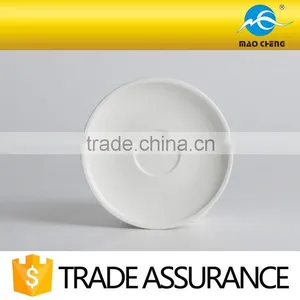 White Durable Ceramic Rimmed Espresso Cup With Saucer thumbnail-3