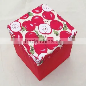 Promotional Foldable Square Fabric Storage Organizer Stool thumbnail-1