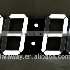 Remote 5" Large White Led Clock With Calendar,temperature and Alarm Function thumbnail-1