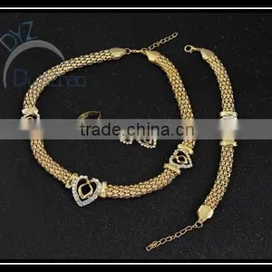 Fashion Casual Jewelry Set for Women With Clear Stone/gold Plate Jewelry to Buy thumbnail-2