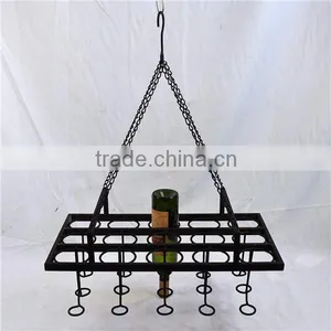 13A125BX Decorative Bottle Hanging Wine Rack thumbnail-1