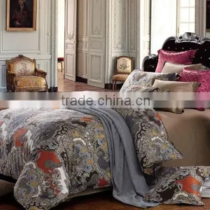 100% Cotton Reactive Printed Luxury Bedding Set thumbnail-4