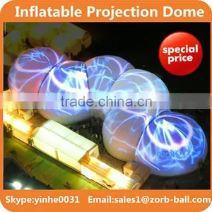 2016 Hot Selling Inflatable Conjointed Dome Tent for 360 Projection thumbnail-2