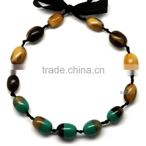 Buffalo Horn White, Buffalo Horn Jewelry, Buffalo Horn Necklace SHN-443 thumbnail-1