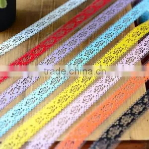 Fabric Lace Roll DIY Decorative Sticky Ribbon Masking Tape Self Adhesive thumbnail-2