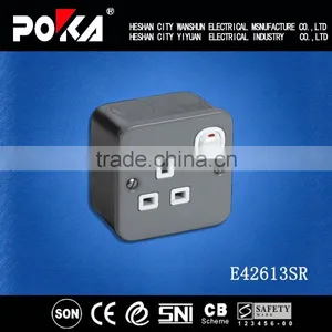 13A Single Iron Cover Industrial Socket, Industrial Plug & Socket, Wall Mount Socket Outlets thumbnail-1