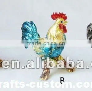 Decorative Alloy Rooster Jewelry Boxes thumbnail-1