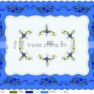 Printed Foam Blue PVC Waterproof Tablecloth thumbnail-1